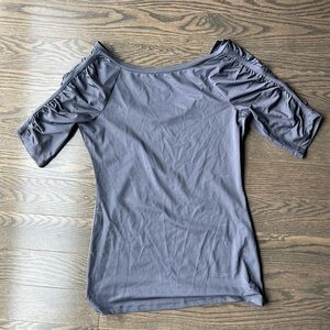 Gap GapBodyFit GapFit XS dark grey scoop back stretch top